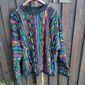 COOGI Multi Sweater with Vibrant Multicolor Waves